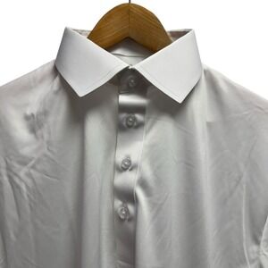 Collars & Co. NEW Men's Size Large The Dress Collar White Performance Golf Polo